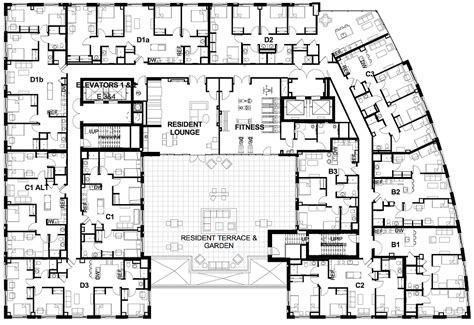 Mixed Use Commercial Building Floor Plan Floorplansclick