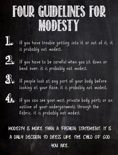 Browse famous modesty quotes and sayings by the thousands and rate/share your favorites! Based off guidelines by Michael Hyatt | Christian modesty, Modesty quotes, Modesty