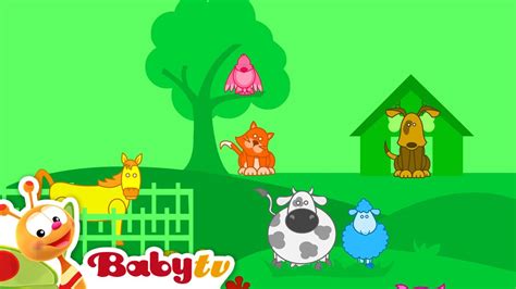 Louies World Animals And The Farmer In The Dell Song Babytv Youtube