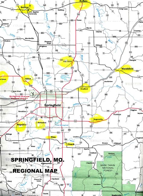Map Of Springfield Mo Navigating Your Way Through The City 2023