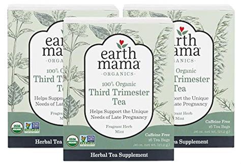 Earth Mama Organic Third Trimester Tea Bags For Pregnancy Comfort And