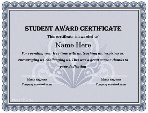 Free Free Printable Academic Awards Certificates