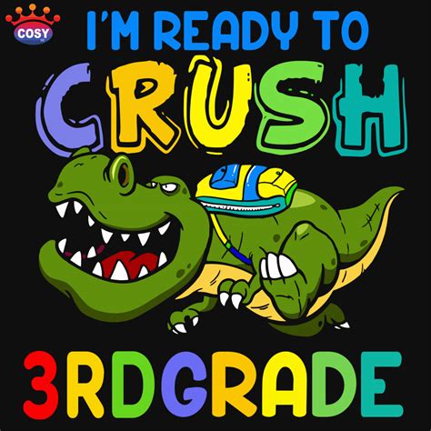 Im Ready To Crush 3rd Grade Svg Back To School Svg Crocodile Svg