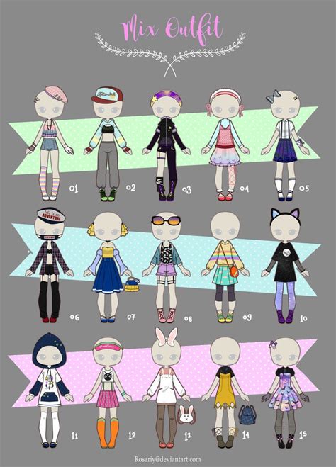 Open 515 Casual Outfit Adopts 14 By Rosariy Fashion Drawing