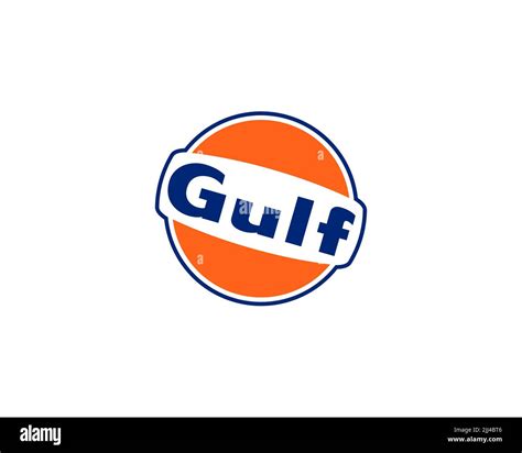 Gulf Oil Rotated Logo White Background B Stock Photo Alamy