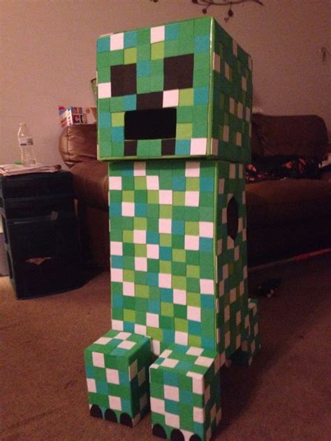 Home Made Minecraft Creeper Costume Creeper Costume Halloween Costumes Costumes