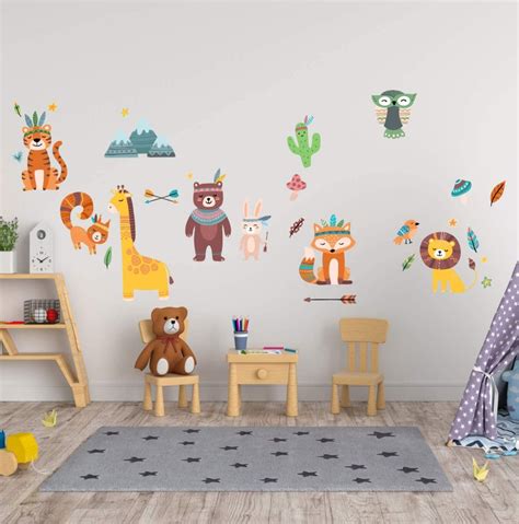 Indianer | Wandtattoo babyzimmer, Kinderzimmer farbe ... Wandtattoo wandsticker baby tiere kinder messlatte kinderzimmer affe löwe.