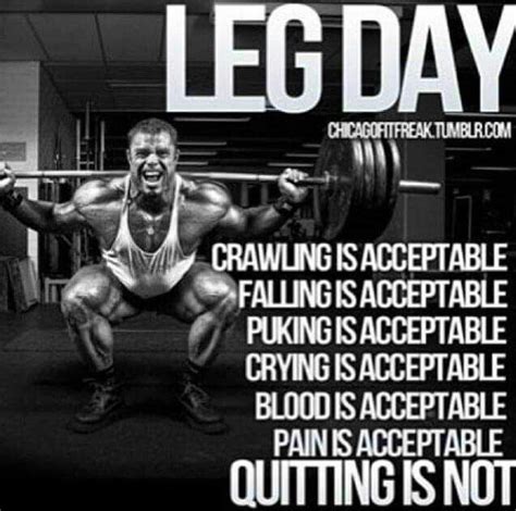Leg Day Gym Quote Gym Motivation Workout Training Programs
