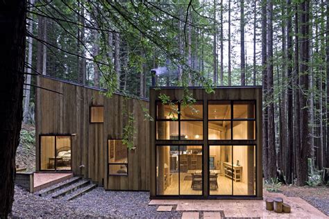 Sea Ranch Cabin Surrounded By Redwood Forest In California