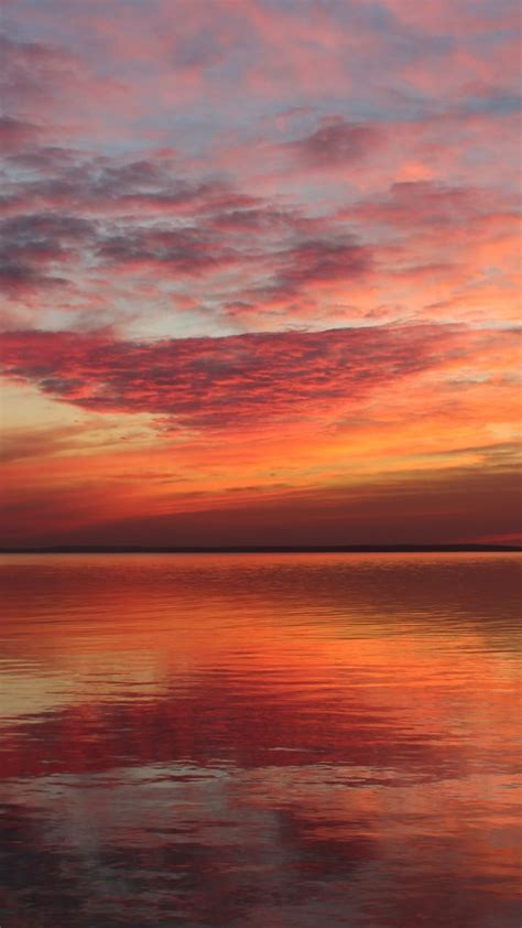 Sunset Sea Reflections Sky Nature 720x1280 Wallpaper Beautiful