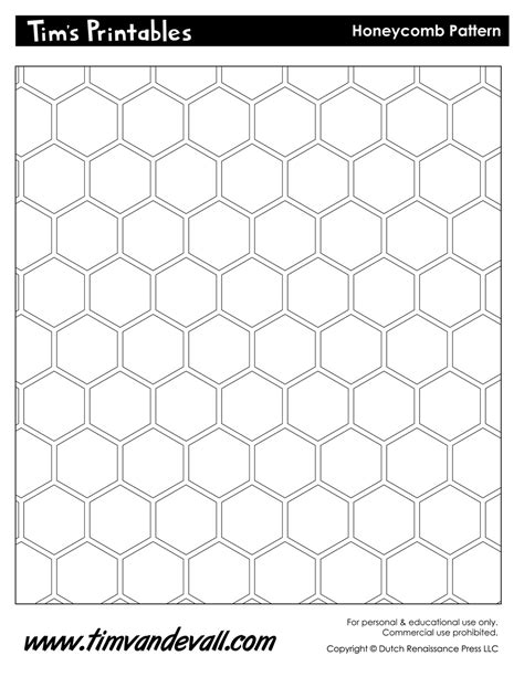 Honeycomb Template And Honeycomb Pattern Tims Printables