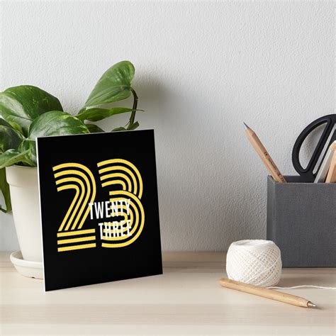 2023 Simple Typography Black And Gold 2023 Design Art Board Print