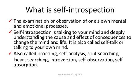 Self Inspection And Introspection