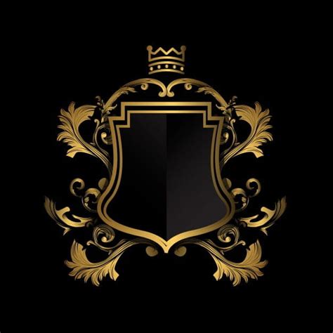 Golden Emblem On Black Background Eps Vector Uidownload