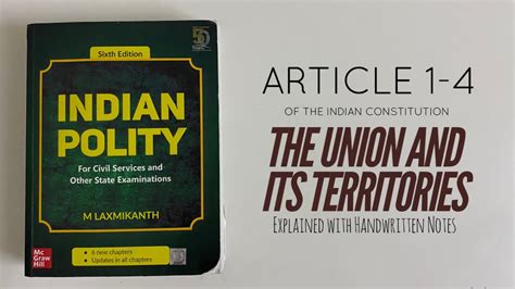 Union And Its Territory Indian Polity By M Laxmikant Chapter