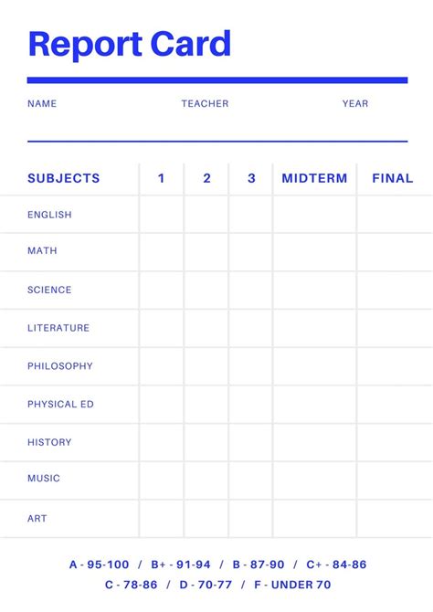 Blank report card template magdalene project org. Free Online Report Card Maker: Design a Custom Report Card in Canva