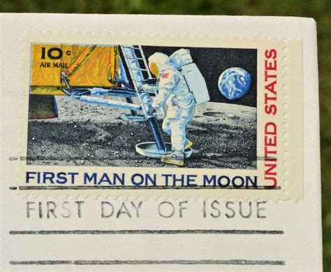 Letter 20 July 1969 Stamp 10 Cent Usa Apollo 11 First Men On The Moon