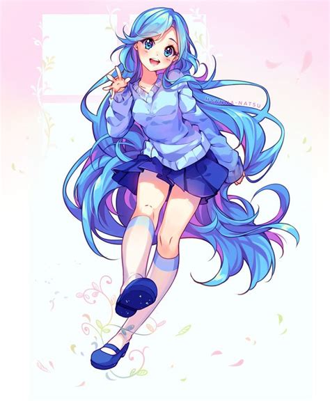 The 25 Best Anime Blue Hair Ideas On Pinterest Blue Haired Girl