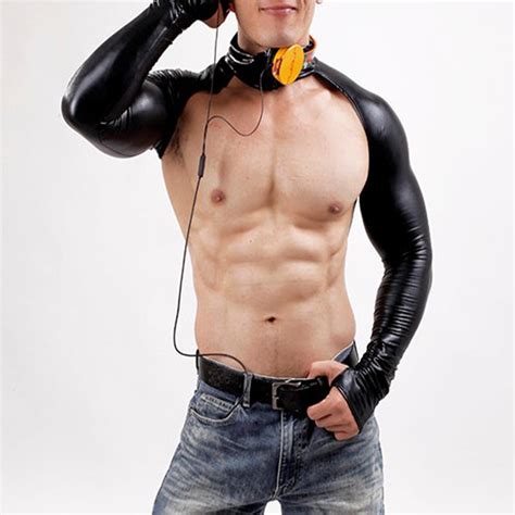 new sexy faux leather design top quality latex sexy bodysuit catsuit spandex bodysuits men long