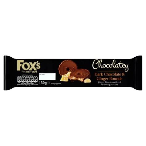 Foxs Dark Chocolate Ginger Biscuit 130g Tesco Groceries