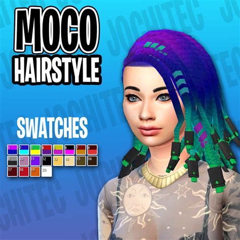 Moco Hairstyle By Jochi The Sims 4 Create A Sim Curseforge