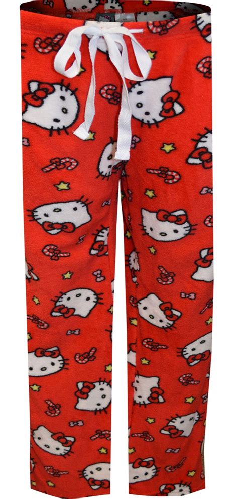 Hello Kitty Christmas Kitty Red Plush Lounge Pants