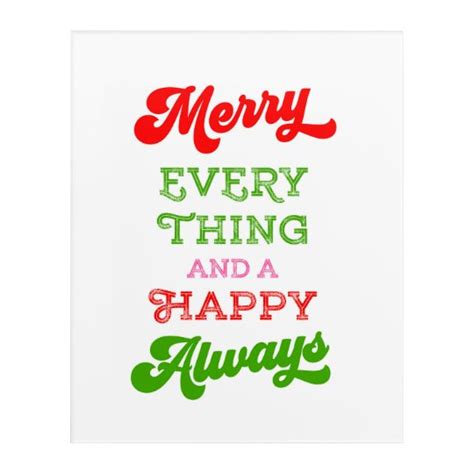 Merry Everything And Happy Always Holiday Wall Art Uk