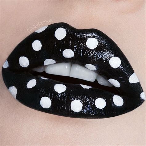 Polka Dots Lip Art Makeup Lipstick Art Lipstick Colors Lipsticks
