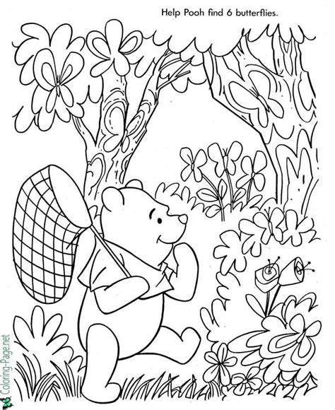 Winnie Pooh Bear Coloring Pages