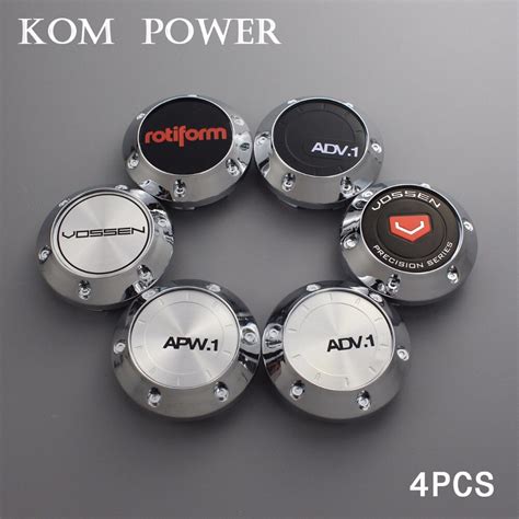 KOM Pcs Mm Center Cap For Rotiform Rims Wheel Cover Hub Caps For Vossen Sign Sticker Car