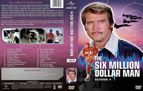The Six Million Dollar Man Season 4 Dvd Cover And Labels 1976 R1 Custom