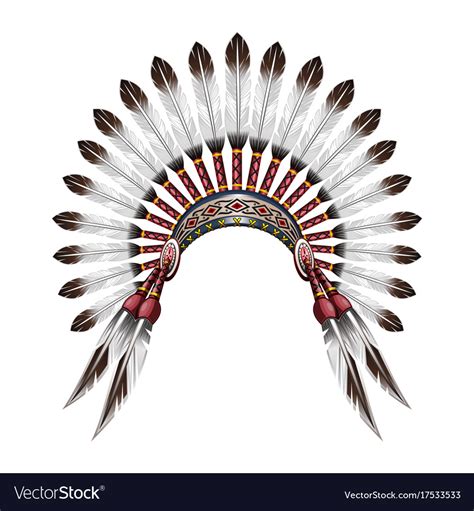 Native American Indian Headdress Royalty Free Vector Image