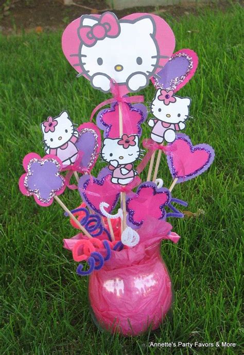Hello Kitty Centerpiece Picks By Annettespartyfavors On Etsy 2000