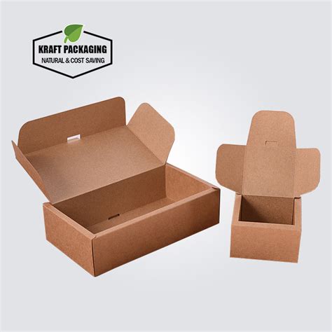 Flip Lid 2 Piece Foldable Brown Kraft Packaging T Box Tea Box