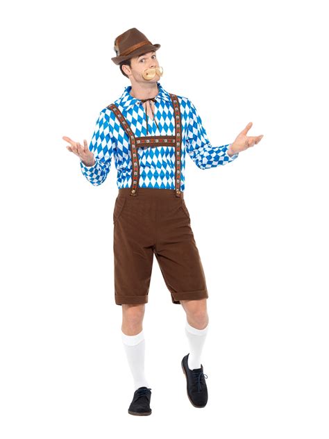 Bavarian Beer Man Costume Blue And Brown