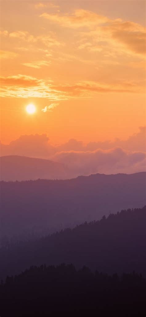 Sunset In The Mountains Iphone X Wallpapers In 2020 Sunset Summer