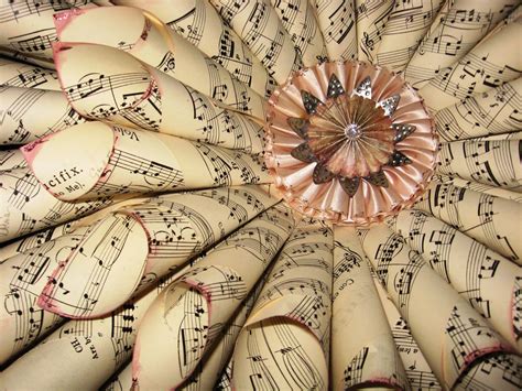 Maximum Embellishment Medallion Of Vintage Music Sheets