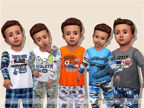 The Sims Resource Sporty Pyjama Collection For Toddler By