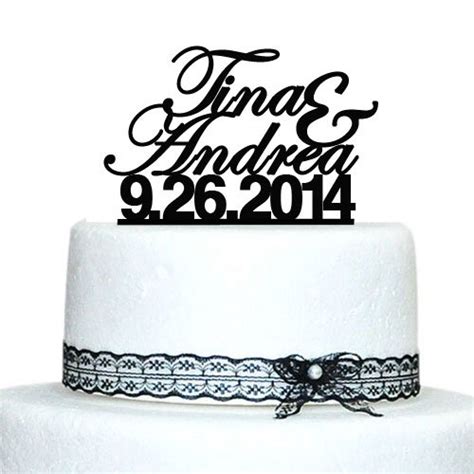 Buy Custom Wedding Cake Topper Personalized Name Cake Topper Date