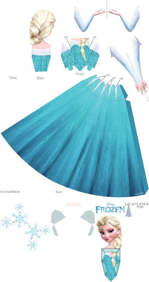 Disney Frozen Elsa Papercraft Craft Printable 0913 1 Clothing