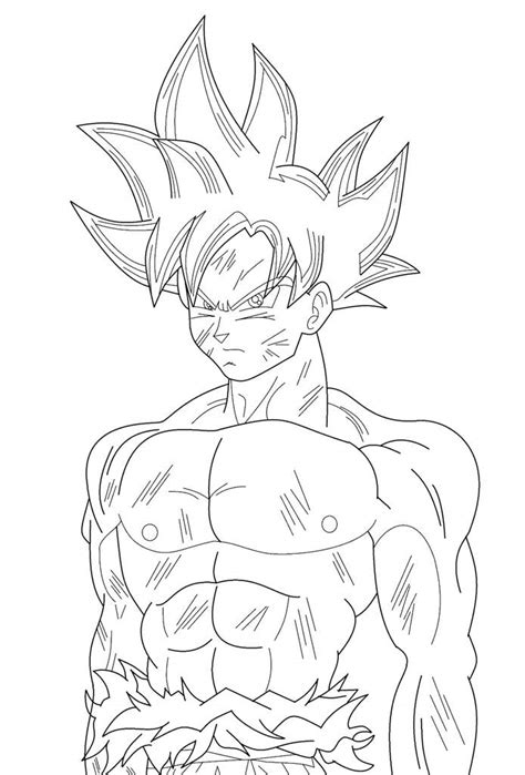 Goku Mastered Ultra Instinct Goku Dragon Ball Z Coloring Pages