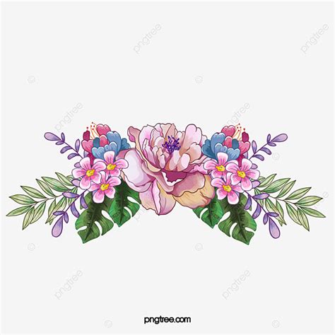 Hand Painted Flowers Vector Watercolor Painting Flowers Png