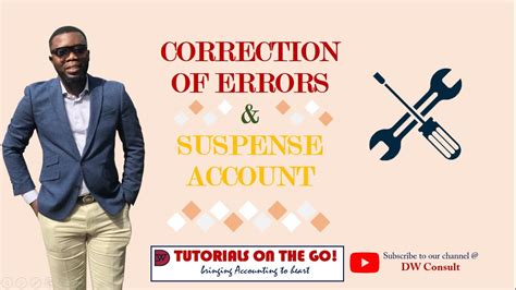 Correction Of Errors And Suspense Account YouTube