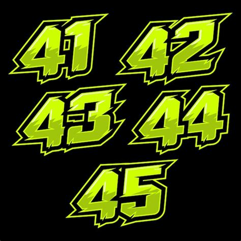 Premium Vector Racing Number Design Vector