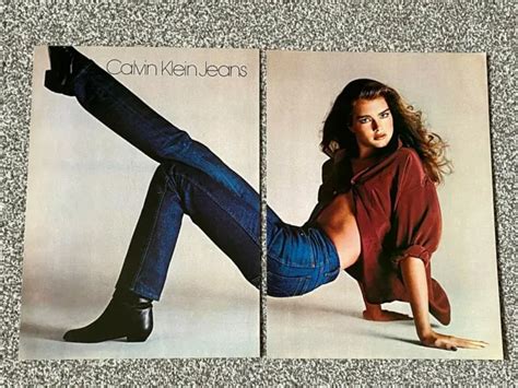 Very Rare Vintage 1981 Magazine Advert Picture Calvin Klein Jeans Brooke Shields 1864 Picclick