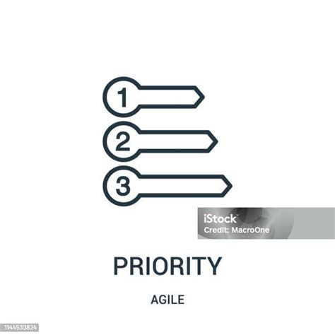 Vecteur Dicône Prioritaire De La Collection Agile Fine Ligne Priorité
