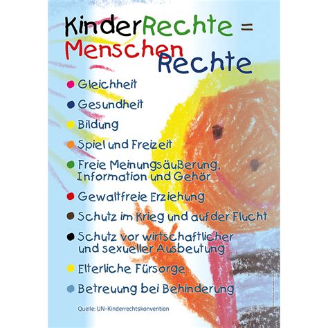 Plakate: Plakat (DIN-A2) • Kinderrechte = Menschenrechte
