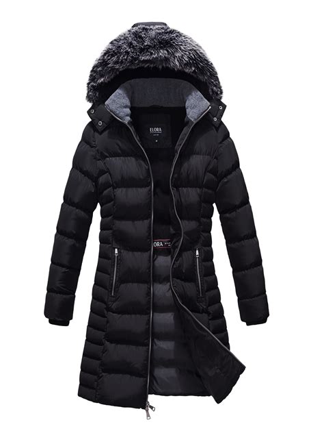 Mid Length Womens Winter Coat With Fleece Lining Winter Coats Women