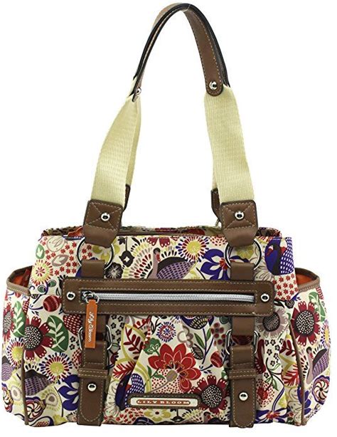 Lily Bloom Triple Section Landon Multi Purpose Satchel Bag Handbags