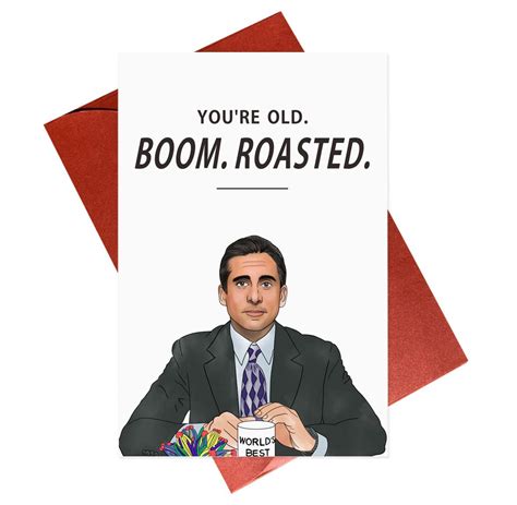 The Office Michael Scott Boom Roasted Birthday Cards Buy Online In